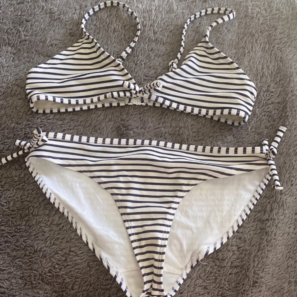 Striped Bikini Size 8-10